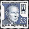 1 عدد تمبر پروفسور کارل فون ترزاقی - مهندس عمران و پدر مکانیک خاک - اتریش 1983