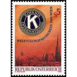 1 عدد تمبر کنفرانس جهانی و اروپائی موسسه خدمت به کودکان کیوانیس - اتریش 1983