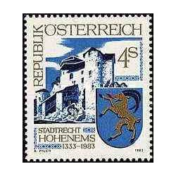 1 عدد تمبر هوهنمز - اتریش 1983