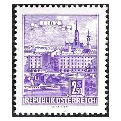 1 عدد تمبر سری پستی بناهای معماری در اتریش -40G - 30x25mm- اتریش 1962