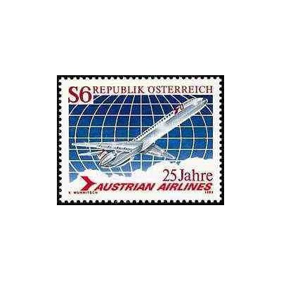 1 عدد تمبر 25مین سالگر هواپیمائی اتریش - اتریش 1983