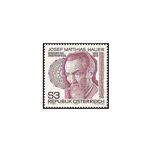 1 عدد تمبر جوزف ماتیاس هاوئر - آهنگساز و تئوریسین موزیک - اتریش 1983