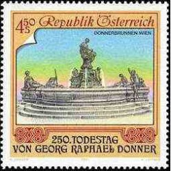 1 عدد تمبر 250مین سال مرگ رافائل دانل - مجسمه ساز - اتریش 1991