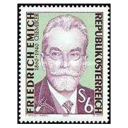 1 عدد تمبر فردریش امیچ - بنیانگذار میکرو شیمی - اتریش 1990