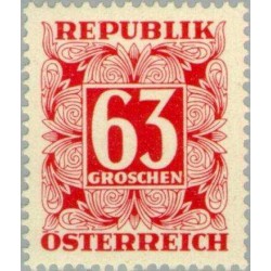 1 عدد تمبر بدهی پستی  - 63 گروشن - اتریش 1957