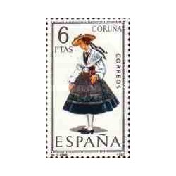 1 عدد تمبر لباسهای محلی اسپانیا - Alava - اسپانیا 1967