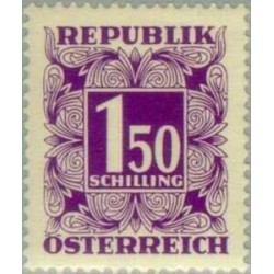 1 عدد تمبر بدهی پستی  -1.5 شیلینگ - اتریش 1953