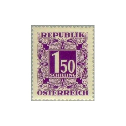 1 عدد تمبر بدهی پستی  -1.5 شیلینگ - اتریش 1953