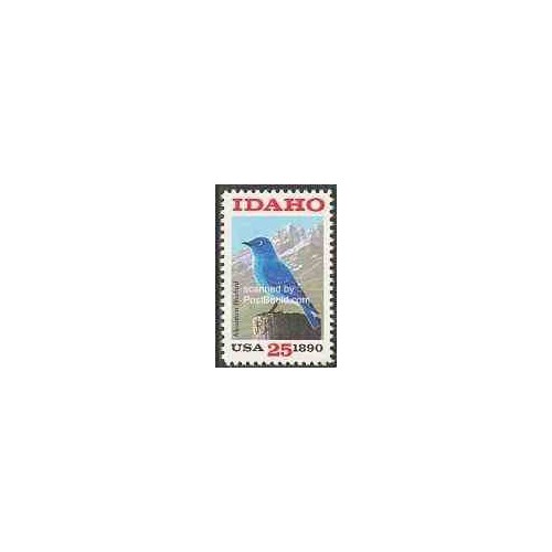 1 عدد تمبر تاسیس ایالت آیداهو - آمریکا 1990