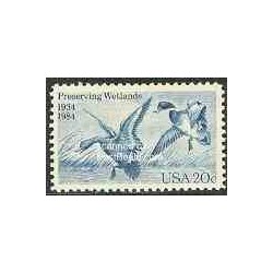 1 عدد تمبر حفاظت از تالابها - آمریکا 1984