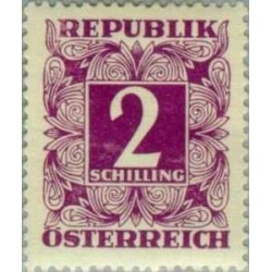1 عدد تمبر بدهی پستی  - 2 شلینگ - اتریش 1949