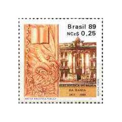 1 عدد تمبر  سال کتابخانه عمومی - برزیل 1989