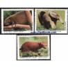 3 عدد تمبر حیوانات حفاظت شده - برزیل 1988