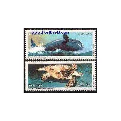 2 عدد تمبر حفاظت از طبیعت - برزیل 1987