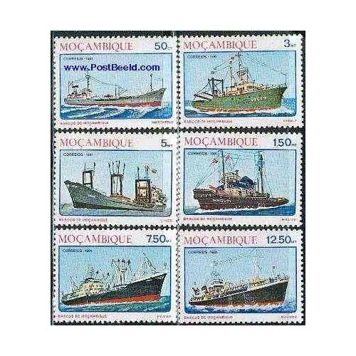6 عدد تمبر کشتیها - موزامبیک 1981
