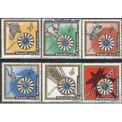 6 عدد تمبر صندوق اجتماعی - رواندا 1967