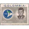 1 عدد تمبر جان اف کندی - اتحاد برای پیشرفت - هوائی - کلمبیا 1963