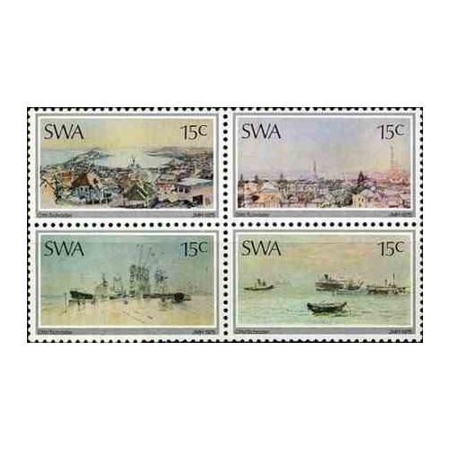 4 عدد تمبر تابلو نقاشی اثر اوتو شرودر - افریقای جنوب غربی 1975 4 عدد تمبر تابلو نقاشی اثر اوتو شرودر - افریقای جنوب غربی 1975