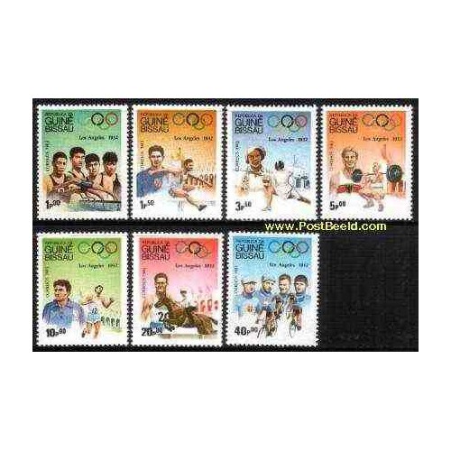 7 عدد تمبر المپیک لوس آنجلس 1932 - گینه بیسائو 1983