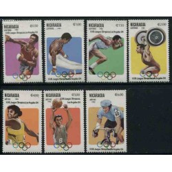 7 عدد تمبر المپیک لوس آنجلس - نیکاراگوئه 1983