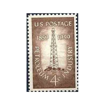 1 عدد تمبر صنعت نفت - آمریکا 1959