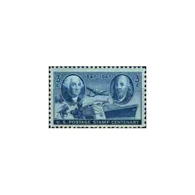 1 عدد تمبر صدمین سال تمبر پستی ایالات متحده - آمریکا 1947
