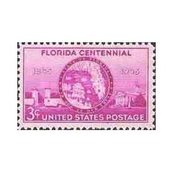 1 عدد تمبر صدمین سال تاسیس ایالت فلوریدا - آمریکا 1945