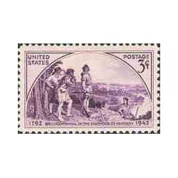 1 عدد تمبر صدو پنجاهمین سال تاسیس ایالت کنتاکی - آمریکا 1942