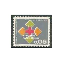 1 عدد تمبر صلیب سرخ - یوگوسلاوی 1966