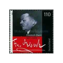 1 عدد تمبر فردریش ابرت - نخستین رئیس جمهور آلمان - جمهوری فدرال آلمان 2000
