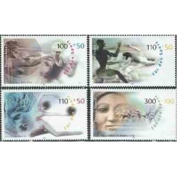 4 عدد تمبر ورزش و صلح - خیریه - جمهوری فدرال آلمان 2000