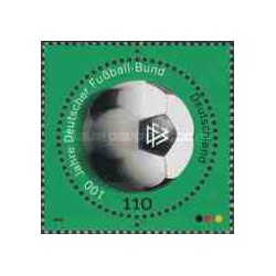1 عدد تمبر دایره ای صدمین سالگرد اتحادیه فوتبال آلمان - جمهوری فدرال آلمان 2000