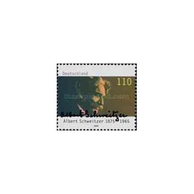 1 عدد تمبر آلبرت شوایتزر - موسیقیدان - جمهوری فدرال آلمان 2000