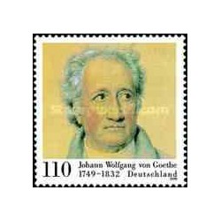 1 عدد تمبر یوهان ولفگانگ فون گوته - جمهوری فدرال آلمان 1999