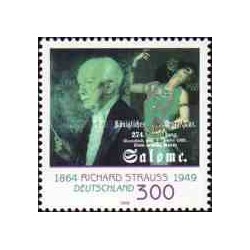 1 عدد تمبر پنجاهمین سال مرگ ریچارد استراوس - آهنگساز - جمهوری فدرال آلمان 1999