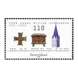 1 عدد تمبر هزارودویستیمن سال اسقفی در پادربورن - جمهوری فدرال آلمان 1999
