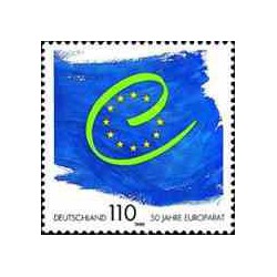 1 عدد تمبر پنجاهمین سالگرد شورای اروپا - جمهوری فدرال آلمان 1999