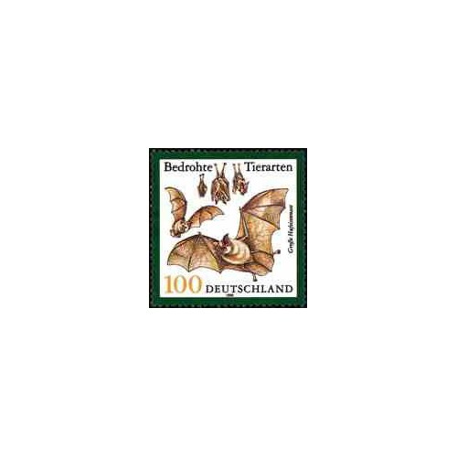 1 عدد تمبر گونه های در خطر انقراض - خفاشها - جمهوری فدرال آلمان 1999