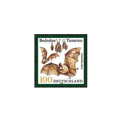 1 عدد تمبر گونه های در خطر انقراض - خفاشها - جمهوری فدرال آلمان 1999