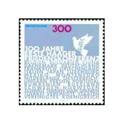 1 عدد تمبر صدمین سالگرد اولین کنفرانس صلح در هاگ - جمهوری فدرال آلمان 1999