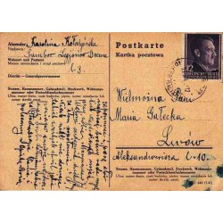 کارت پستال هیتلر - 5 - رایش آلمان 1943 استفاده شده
