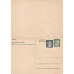 کارت پستال با تمبر هیتلر - دوسره (دو کارت پستال) - رایش آلمان