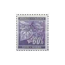 1 عدد تمبر سری پستی - بوهمیا و موراویا 1940