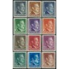 12 عدد تمبر سری پستی هیتلر - دولت مرکزی آلمان 1941