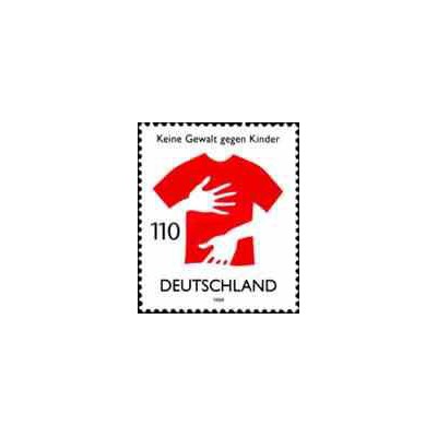 1 عدد تمبر عدم خشونت علیه کودکان - جمهوری فدرال آلمان 1998