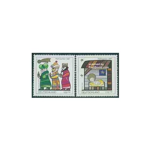 2 عدد تمبر کریستمس  - جمهوری فدرال آلمان 1997