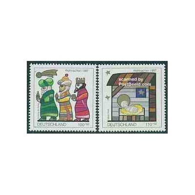 2 عدد تمبر کریستمس  - جمهوری فدرال آلمان 1997