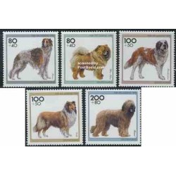 5 عدد تمبر سگها - جمهوری فدرال آلمان 1996 قیمت 6.3 دلار