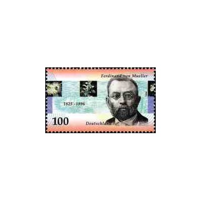 1 عدد تمبر فردیناند فون مولر - گیاه شناس - تمبر مشترک با استرالیا - جمهوری فدرال آلمان 1996