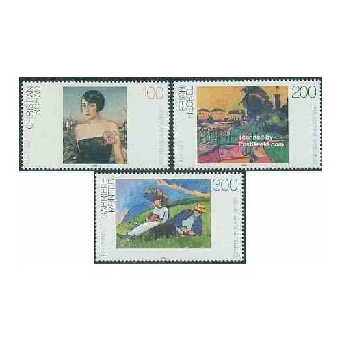 3 عدد تمبر تابلو نقاشیهای مدرن - جمهوری فدرال آلمان 1994 قیمت 8.2 دلار